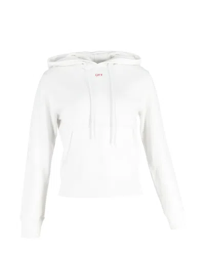 Pre-owned Off-white Arrow-print Hoodie In White