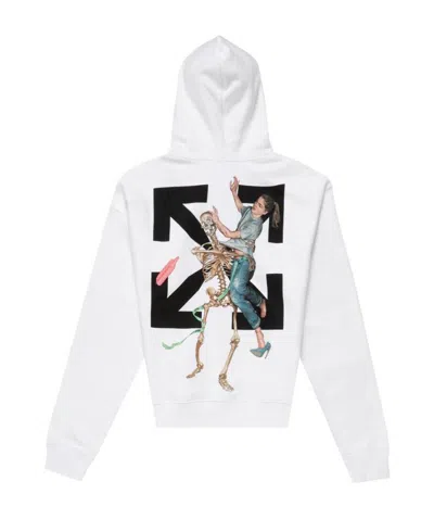 Off-white Arrow-print Hoodie In White