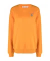 Off-white Arrow-print Logo Sweatshirt In Orange