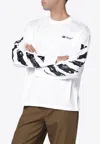Off-white Arrow Print Long-sleeved T-shirt In White