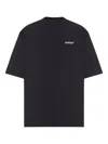 Off-white Graphic Print Short Sleeve Crew Neck T-shirt In Black