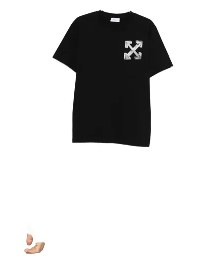 Off-white Cotton Crew-neck T-shirt In Black