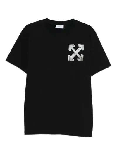 Off-white Slim Fit Graphic Arrow Print T-shirt In Black