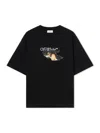 Off-white Paint Arrow Cotton T-shirt In Black