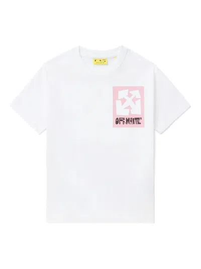 Off-white Kids' Arrow-print T-shirt In White