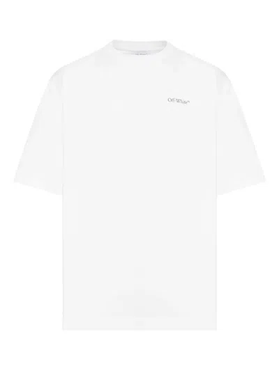 Off-white Light Beige Half Arrows Skate Cotton T-shirt In Gray