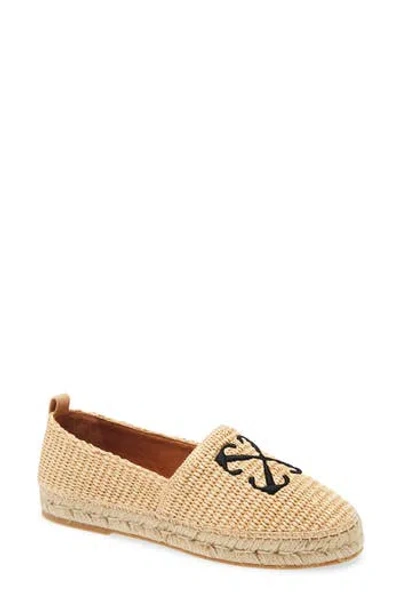 Off-white Arrow Raffia Espadrille In Multi