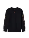 Off-white Arrow-print Cotton Sweatshirt In Black