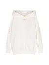 Off-white Diag-stripe-print Cotton Hoodie In White