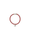 Off-white Arrow Red Leather Bracelet In Metallic