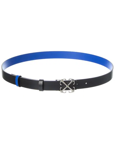 Off-white ™ Arrow Reversible Leather Belt In Black