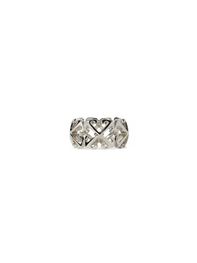 Off-white Arrow Ring In Silver
