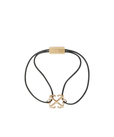 Off-white Arrow Rubber Bracelet In Black