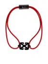 Off-white Enamel Rubber Bracelet In Red