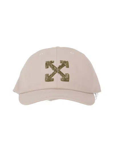 Off-white Arrow Scribble Baseball Cap Sand - Dark In Neutral