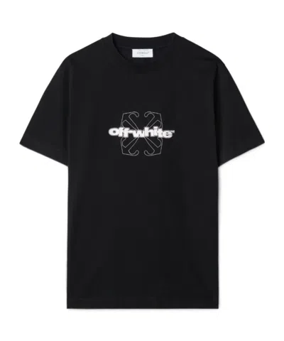 OFF-WHITE OFF-WHITE FLOCK ARROW CREWNECK T-SHIRT