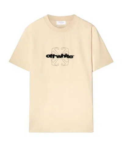 OFF-WHITE OFF-WHITE FLOCK ARROW CREWNECK T-SHIRT