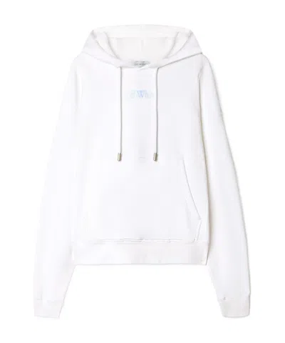Off-white Arrow Skate Cotton Hoodie In White