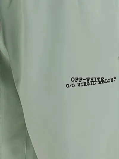 Off-white Arrow Skate Shorts In Green