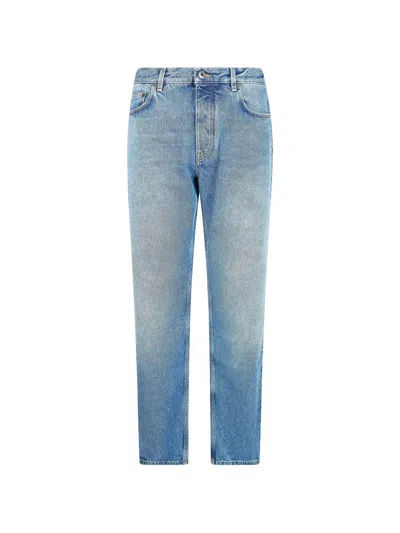Off-white Arrow Slim Jeans In Blue