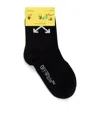 Off-white Kids Arrow Mid High Socks In Black
