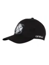 Off-white Cotton Arrows Spray Baseball Cap In Black