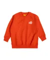 Off-white Kids Arrow Spray Printed Cotton Sweatshirt (4-12 Years) In Red