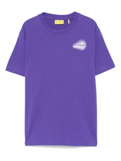 Off-white Kids' Arrow Spray T-shirt In Purple