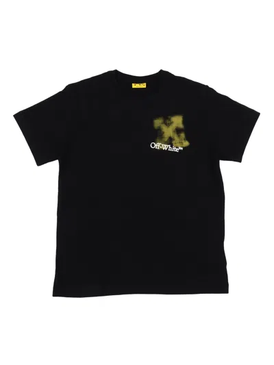 OFF-WHITE ARROW SPRAY TEE S/S BLACK - YELLOW