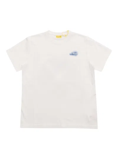 Off-white Kids' Arrow Spray Tee S/s White - Blue