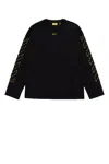 OFF-WHITE ARROW STITCHED TEE LS BLACK LIME