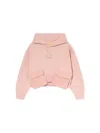 Off-white Arrow Studs Cargo Crop Hoodie In Pink
