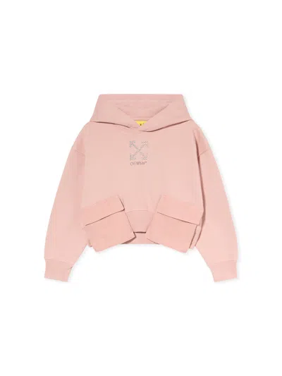 OFF-WHITE ARROW STUDS CARGO CROP HOODIE