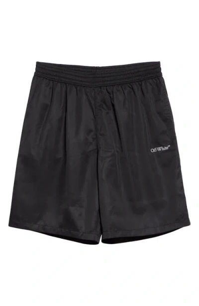 Off-white Black Arr Surfer Swim Shorts In White/black