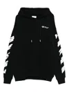 Off-white Ink Arrow Black Cotton Skate Hoodie With Loose Fit In Black