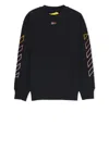 Off-white Arrow-print Cotton Sweatshirt In Black
