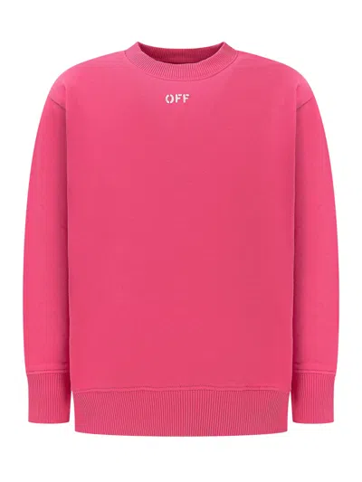 Off-white Kids' Arrow Sweatshirt In Fuchsia
