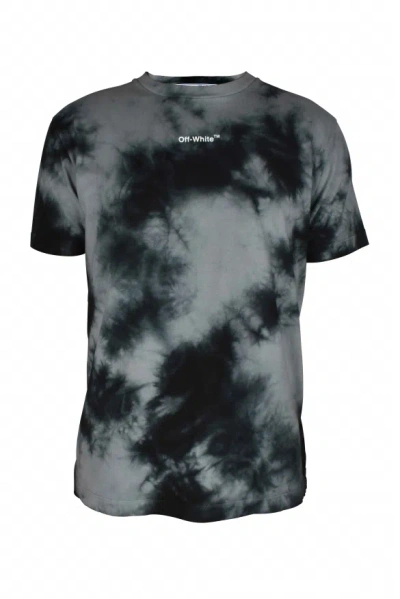 Off-white Arrow Tie-dye Oversized T-shirt In Grey