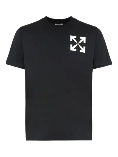 Off-white Single Arrow Slim Fit Short Sleeve T-shirt In Black