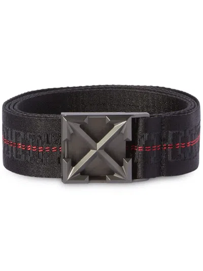 Off-white Arrow Tape Belt In Black