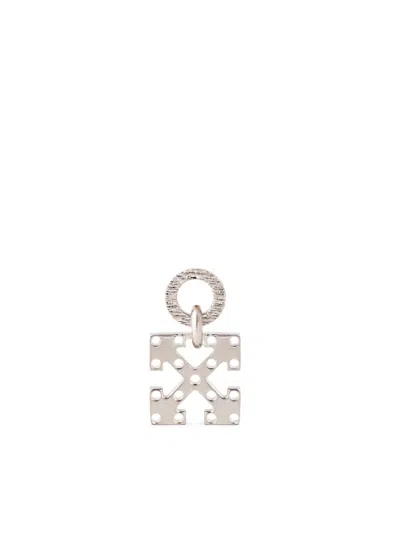 Off-white Arrow Text Logo Single Earring