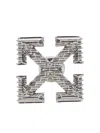 Off-white Men Arrow Textured Mono Earring In Silver