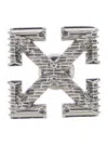 Off-white Men Arrow Textured Mono Earring In Silver