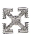 Off-white Men Arrow Textured Mono Earring In Silver