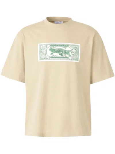 Off-white Arrow Ticket T-shirt In Neutrals