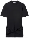 Off-white Arrow Twisted T-shirt Model Dress In Black