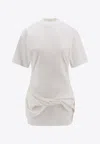 Off-white Solid Color Cotton Crew-neck T-shirt In White