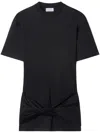Off-white Arrow Twisted T-shirt Model Dress In Black