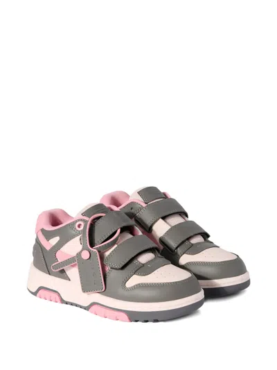 Off-white Kids' Arrow Velcro Sneakers In Gray