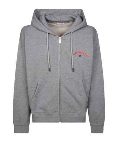 Off-white Arrow Zipper Sweater In Gray